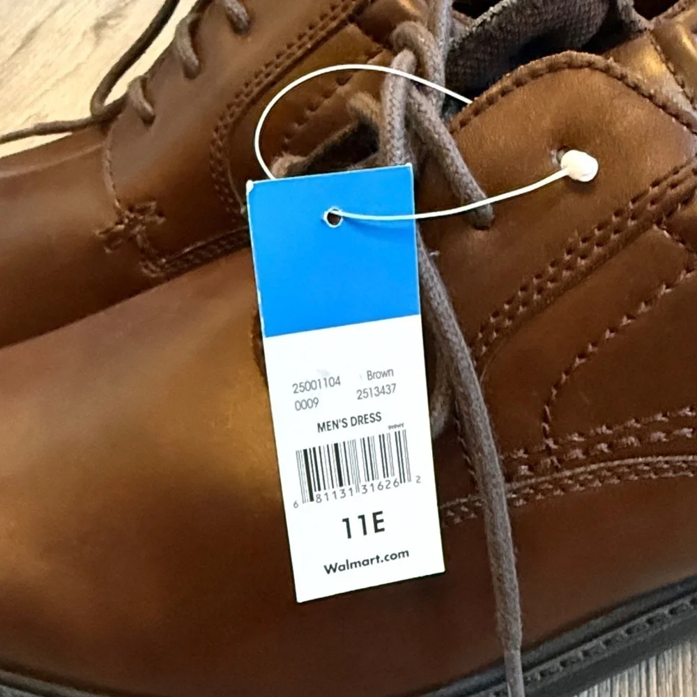 George Men's Dark Brown Oxfords NWT
